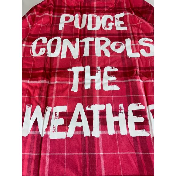 NWT Cakeworthy Disney Lilo Embroidered Red Plaid Flannel Sz XL Pudge Graffiti - Picture 9 of 12